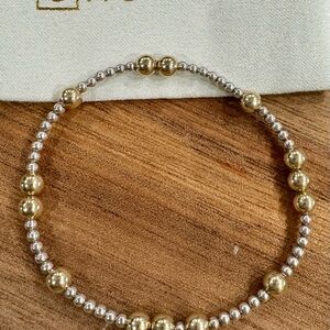 Chic Two-Tone Beaded Bracelet